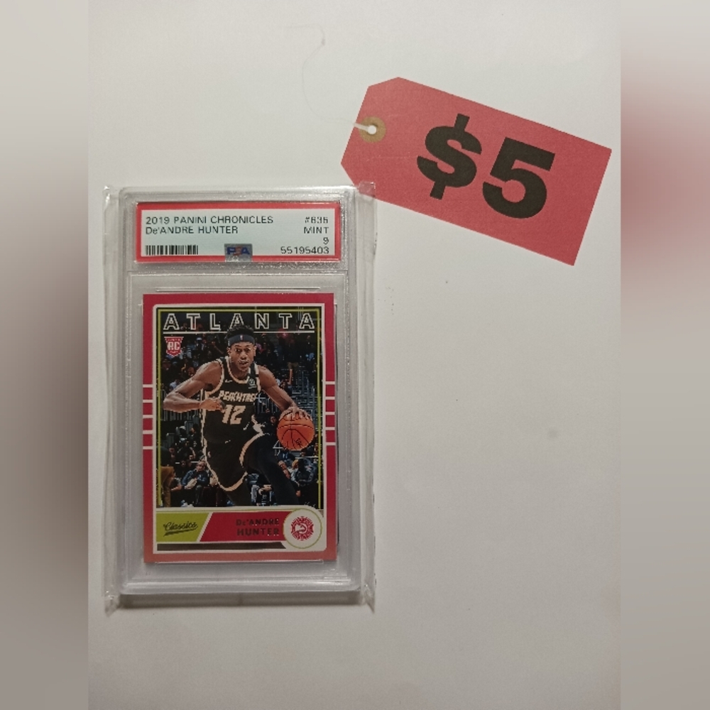 2019 Panini Chronicles De'ANDRE Hunter #635 RC PSA 9 Mint
